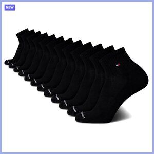 Cotton Blend Quarter Socks with Arch Support - 12 Pack Athletic Performance